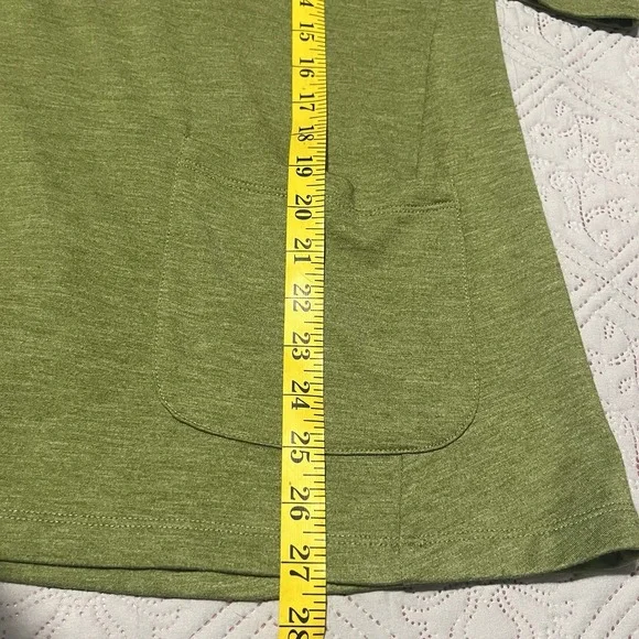 Logo Lounge Women's Green Tunic Top Long Sleeve Pockets Cowl Neck Blouse Size M - Picture 5 of 5